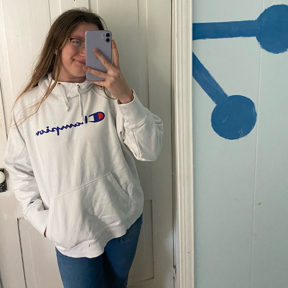 Champion White Hoodie